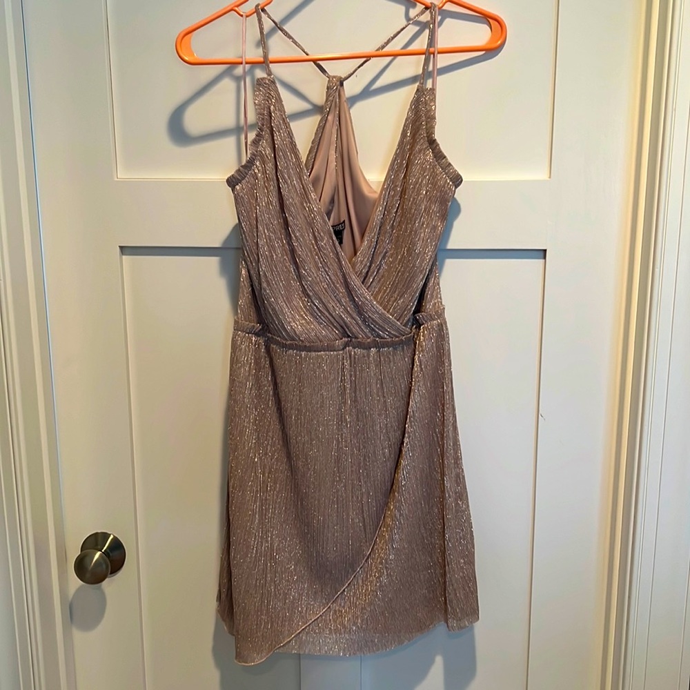 Express shimmer mini dress